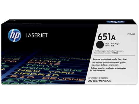 HP 651A Black Original LaserJet Toner Cartridge (CE340A)